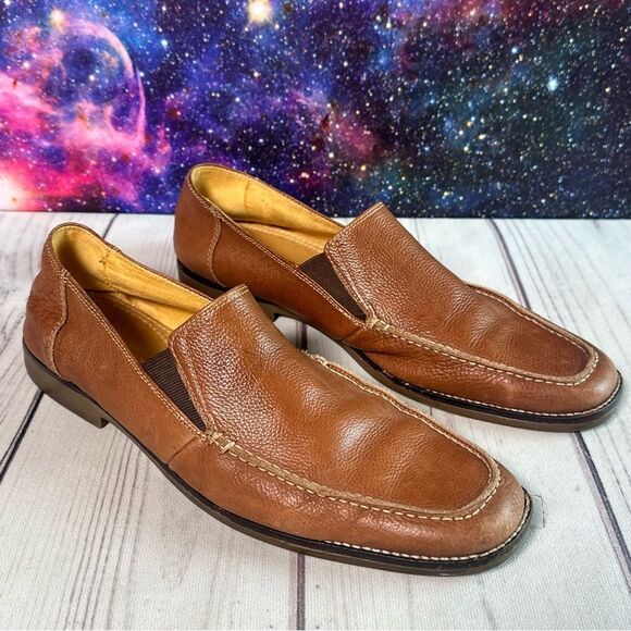 Sandro Limited Leather Driving Loafer Men Sz 11 D Brown Tan Designer Career - Picture 1 of 10
